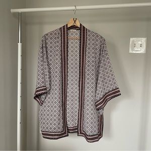 Max Studio Printed Short Sleeve Kimono